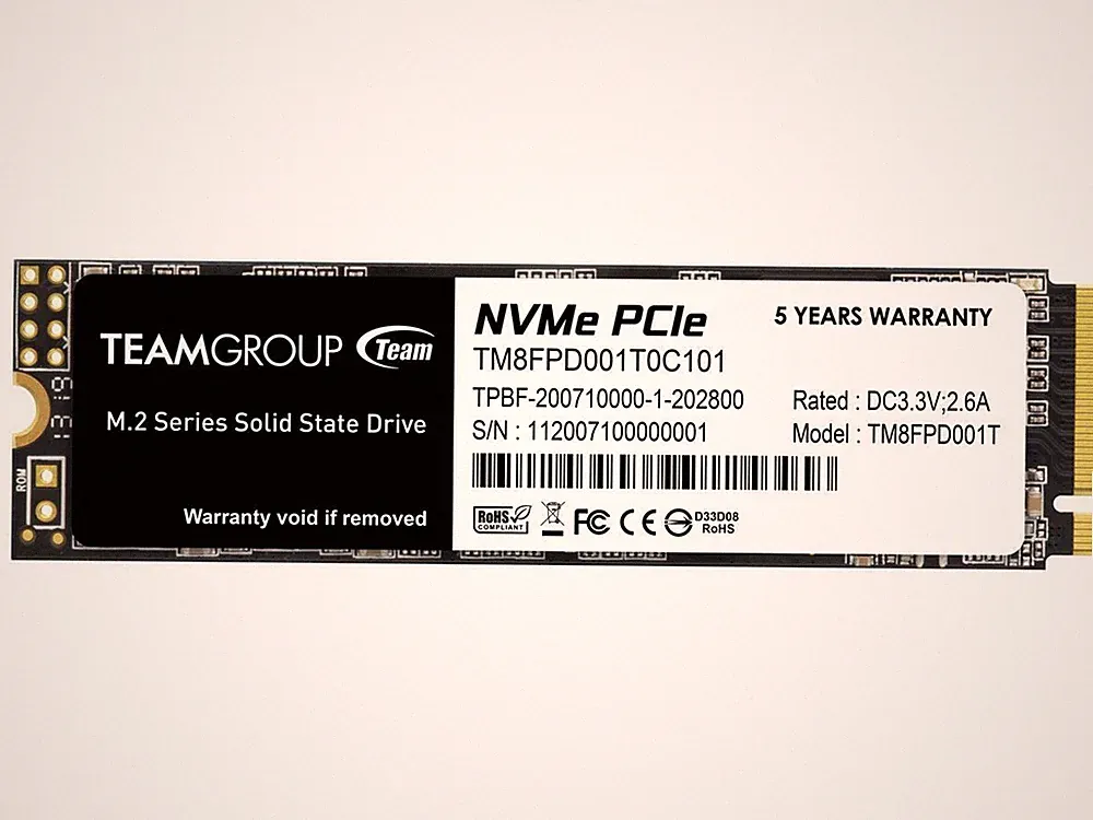 Team Group MP33 PRO M.2 2280 1TB PCIe 3.0 x4 with NVMe 1.3 3D NAND Internal Soli